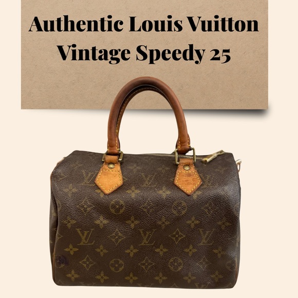 Louis Vuitton Vintage Speedy 25 Crossbody Conversion + Lock & Key + Organizer - Picture 1 of 16